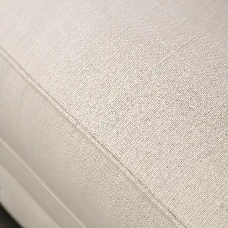 Beige Glam Button-Tufted Sofa, Seats 3