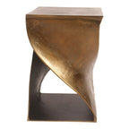 Gold Two-Tone Twisted Accent Table, Set of 1