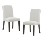 High-Back Upholstered Dining Chair, Set of 2 – Light Grey / Charcoal / Oyster Grey / Navy