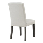 High-Back Upholstered Dining Chair, Set of 2 – Light Grey / Charcoal / Oyster Grey / Navy