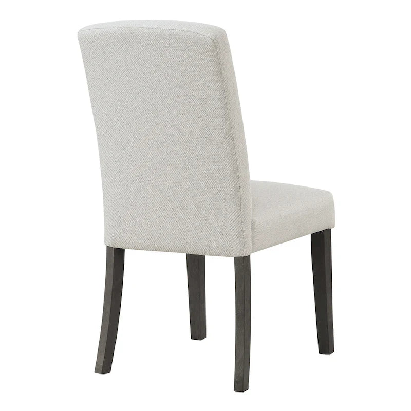 High-Back Upholstered Dining Chair, Set of 2 – Light Grey / Charcoal / Oyster Grey / Navy