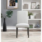 High-Back Upholstered Dining Chair, Set of 2 – Light Grey / Charcoal / Oyster Grey / Navy