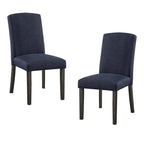 High-Back Upholstered Dining Chair, Set of 2 – Light Grey / Charcoal / Oyster Grey / Navy