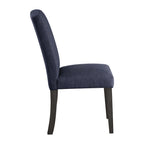 High-Back Upholstered Dining Chair, Set of 2 – Light Grey / Charcoal / Oyster Grey / Navy