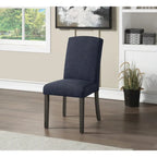 High-Back Upholstered Dining Chair, Set of 2 – Light Grey / Charcoal / Oyster Grey / Navy
