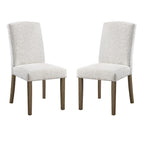 High-Back Upholstered Dining Chair, Set of 2 – Light Grey / Charcoal / Oyster Grey / Navy