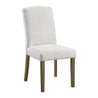 High-Back Upholstered Dining Chair, Set of 2 – Light Grey / Charcoal / Oyster Grey / Navy
