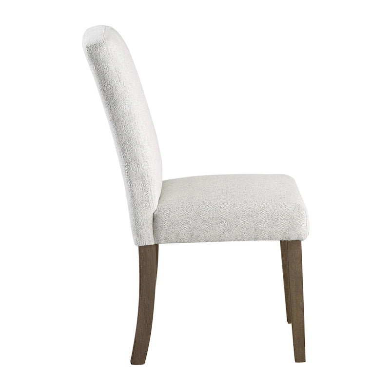 High-Back Upholstered Dining Chair, Set of 2 – Light Grey / Charcoal / Oyster Grey / Navy