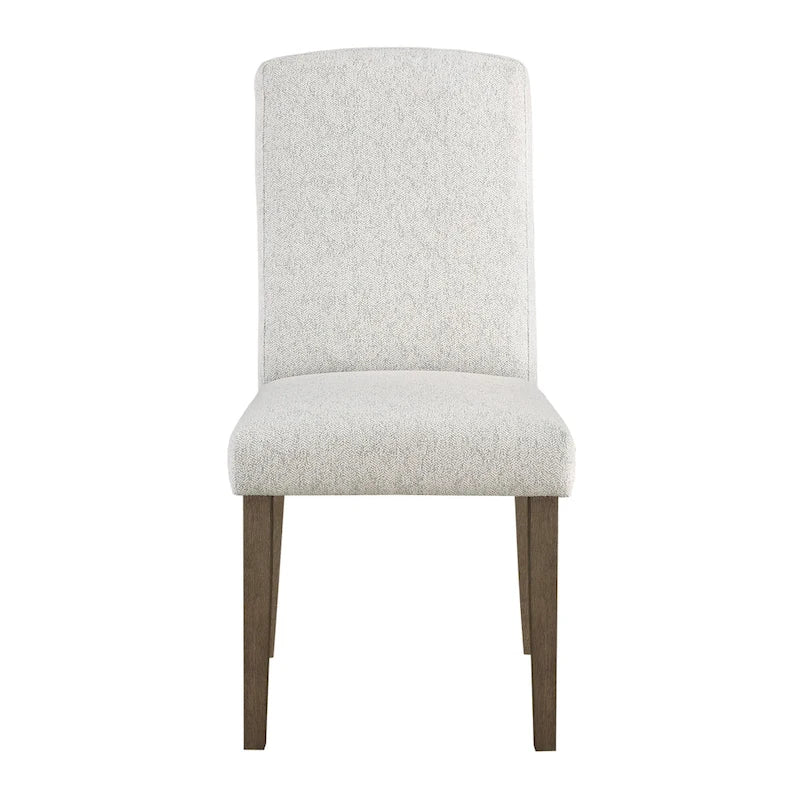 High-Back Upholstered Dining Chair, Set of 2 – Light Grey / Charcoal / Oyster Grey / Navy