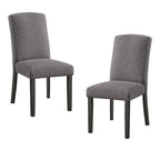 High-Back Upholstered Dining Chair, Set of 2 – Light Grey / Charcoal / Oyster Grey / Navy