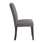 High-Back Upholstered Dining Chair, Set of 2 – Light Grey / Charcoal / Oyster Grey / Navy