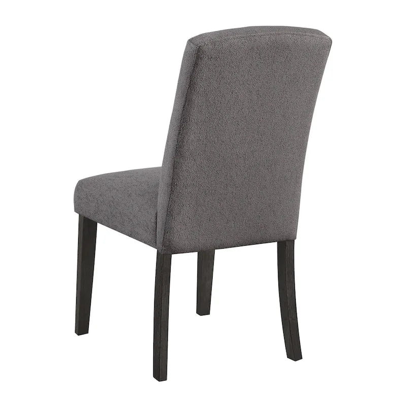 High-Back Upholstered Dining Chair, Set of 2 – Light Grey / Charcoal / Oyster Grey / Navy