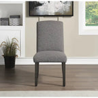 High-Back Upholstered Dining Chair, Set of 2 – Light Grey / Charcoal / Oyster Grey / Navy