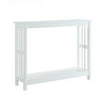 White / Black / Espresso / Grey Console Table with Bottom Shelf