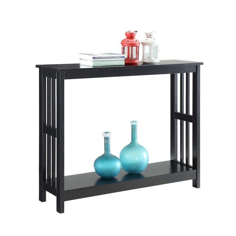White / Black / Espresso / Grey Console Table with Bottom Shelf