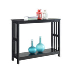 White / Black / Espresso / Grey Console Table with Bottom Shelf