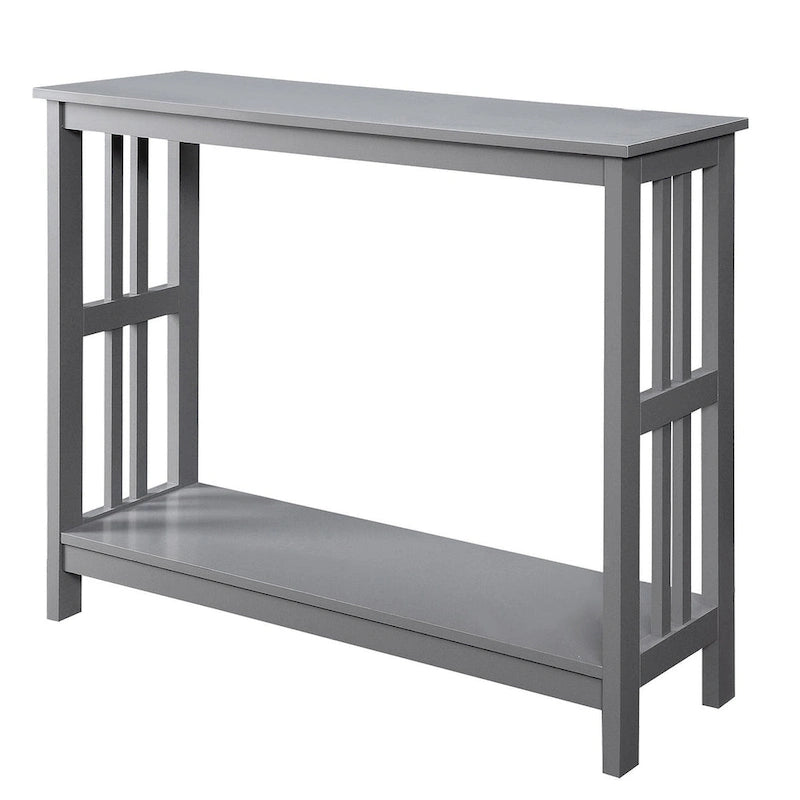 White / Black / Espresso / Grey Console Table with Bottom Shelf