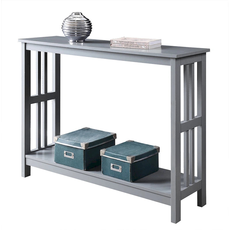 White / Black / Espresso / Grey Console Table with Bottom Shelf