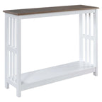 White / Black / Espresso / Grey Console Table with Bottom Shelf