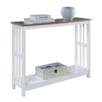 White / Black / Espresso / Grey Console Table with Bottom Shelf
