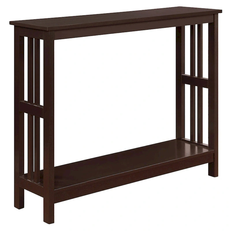 White / Black / Espresso / Grey Console Table with Bottom Shelf
