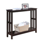 White / Black / Espresso / Grey Console Table with Bottom Shelf