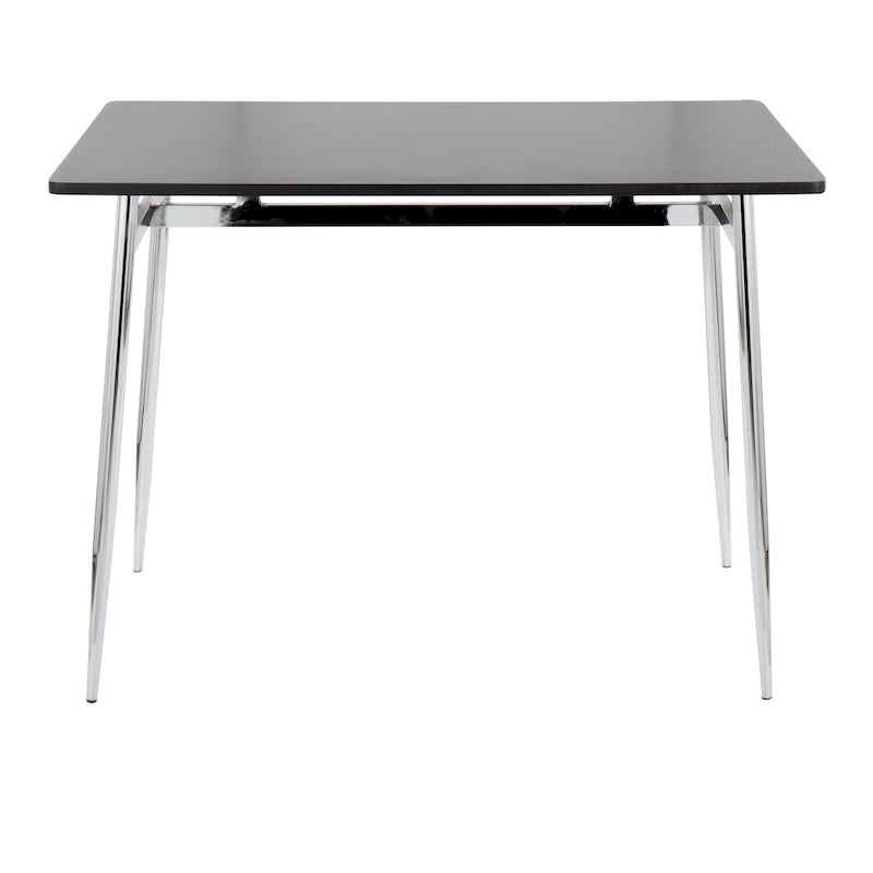 Counter Height Dining Table, Wood Top & Metal Legs, Seats 4 | Black/White, Chrome/Gold/Black