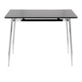 Counter Height Dining Table, Wood Top & Metal Legs, Seats 4 | Black/White, Chrome/Gold/Black