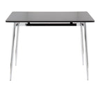 Counter Height Dining Table, Wood Top & Metal Legs, Seats 4 | Black/White, Chrome/Gold/Black