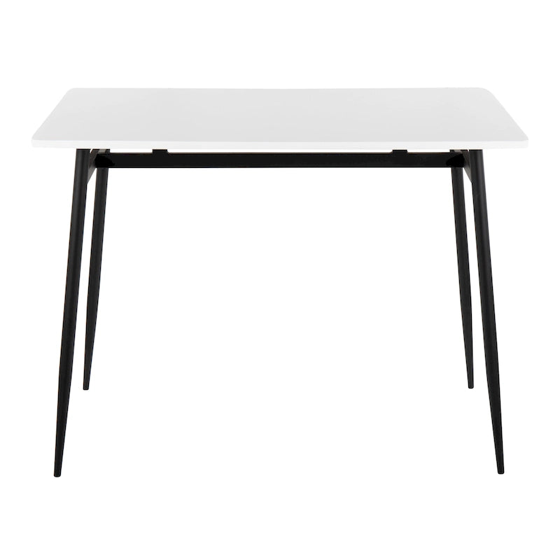 Counter Height Dining Table, Wood Top & Metal Legs, Seats 4 | Black/White, Chrome/Gold/Black