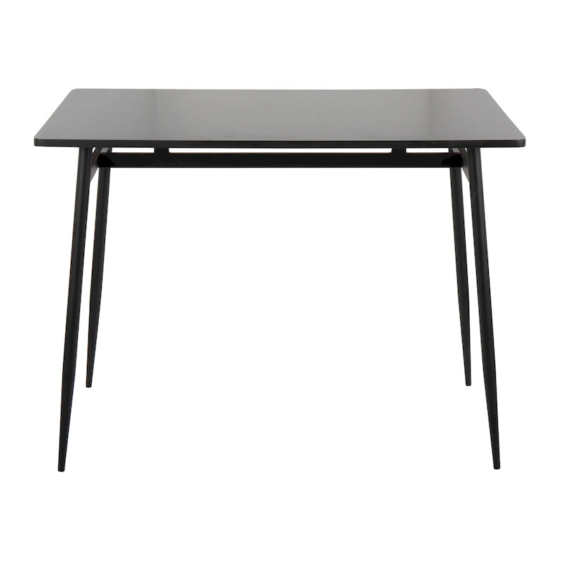 Counter Height Dining Table, Wood Top & Metal Legs, Seats 4 | Black/White, Chrome/Gold/Black