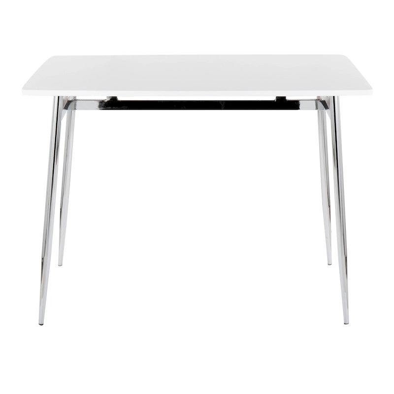 Counter Height Dining Table, Wood Top & Metal Legs, Seats 4 | Black/White, Chrome/Gold/Black