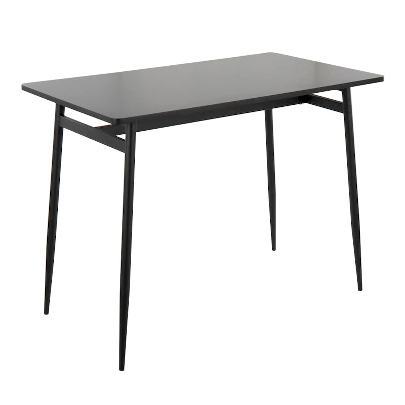 Counter Height Dining Table, Wood Top & Metal Legs, Seats 4 | Black/White, Chrome/Gold/Black