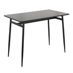 Counter Height Dining Table, Wood Top & Metal Legs, Seats 4 | Black/White, Chrome/Gold/Black