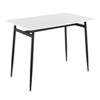 Counter Height Dining Table, Wood Top & Metal Legs, Seats 4 | Black/White, Chrome/Gold/Black