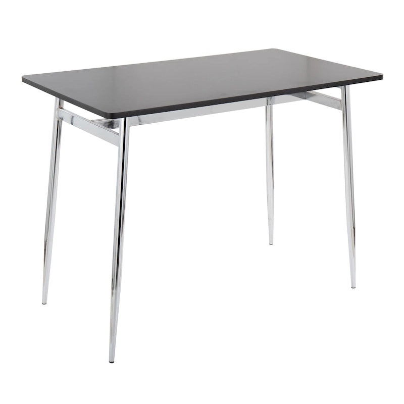 Counter Height Dining Table, Wood Top & Metal Legs, Seats 4 | Black/White, Chrome/Gold/Black