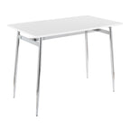Counter Height Dining Table, Wood Top & Metal Legs, Seats 4 | Black/White, Chrome/Gold/Black