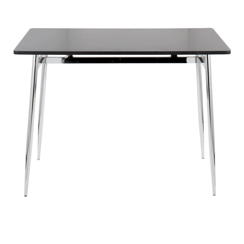Counter Height Dining Table, Wood Top & Metal Legs, Seats 4 | Black/White, Chrome/Gold/Black
