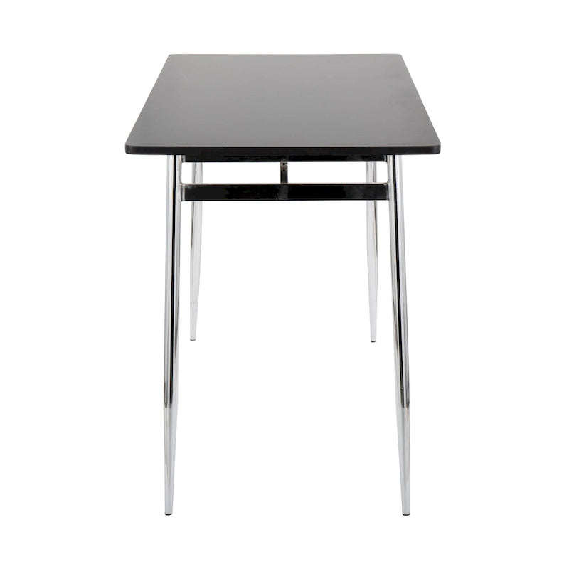 Counter Height Dining Table, Wood Top & Metal Legs, Seats 4 | Black/White, Chrome/Gold/Black