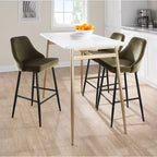 Counter Height Dining Table, Wood Top & Metal Legs, Seats 4 | Black/White, Chrome/Gold/Black