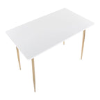 Counter Height Dining Table, Wood Top & Metal Legs, Seats 4 | Black/White, Chrome/Gold/Black
