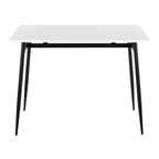 Counter Height Dining Table, Wood Top & Metal Legs, Seats 4 | Black/White, Chrome/Gold/Black