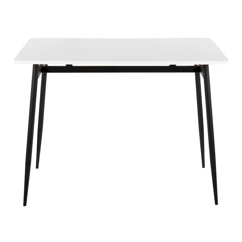 Counter Height Dining Table, Wood Top & Metal Legs, Seats 4 | Black/White, Chrome/Gold/Black
