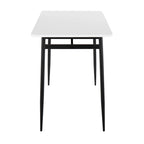 Counter Height Dining Table, Wood Top & Metal Legs, Seats 4 | Black/White, Chrome/Gold/Black