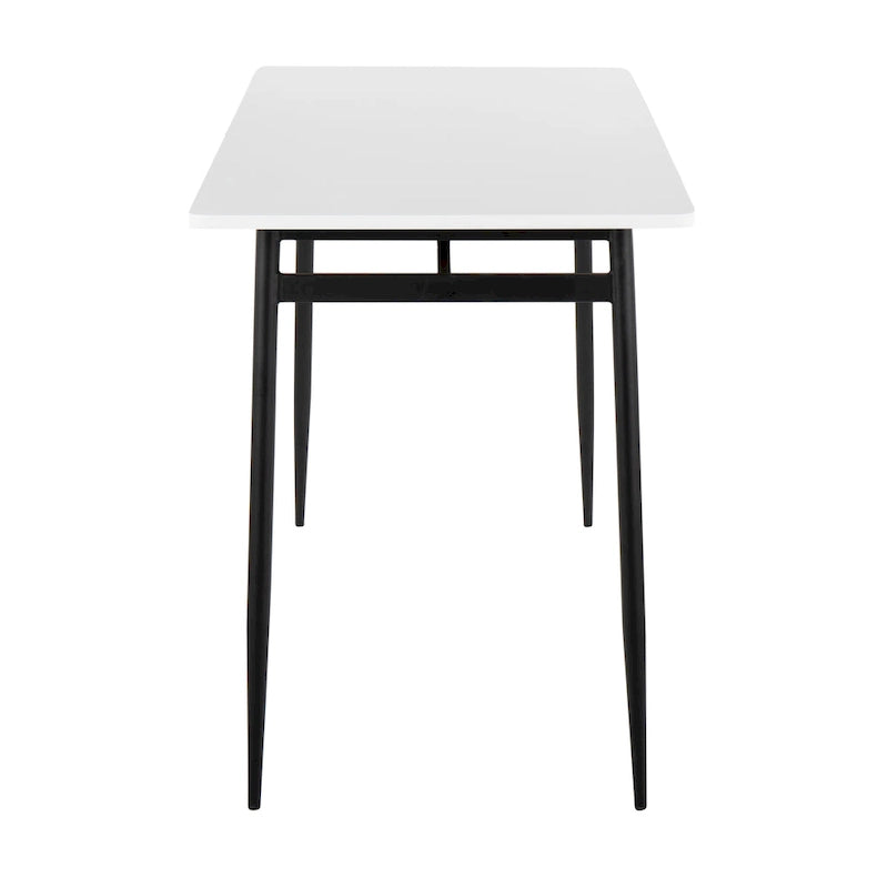Counter Height Dining Table, Wood Top & Metal Legs, Seats 4 | Black/White, Chrome/Gold/Black