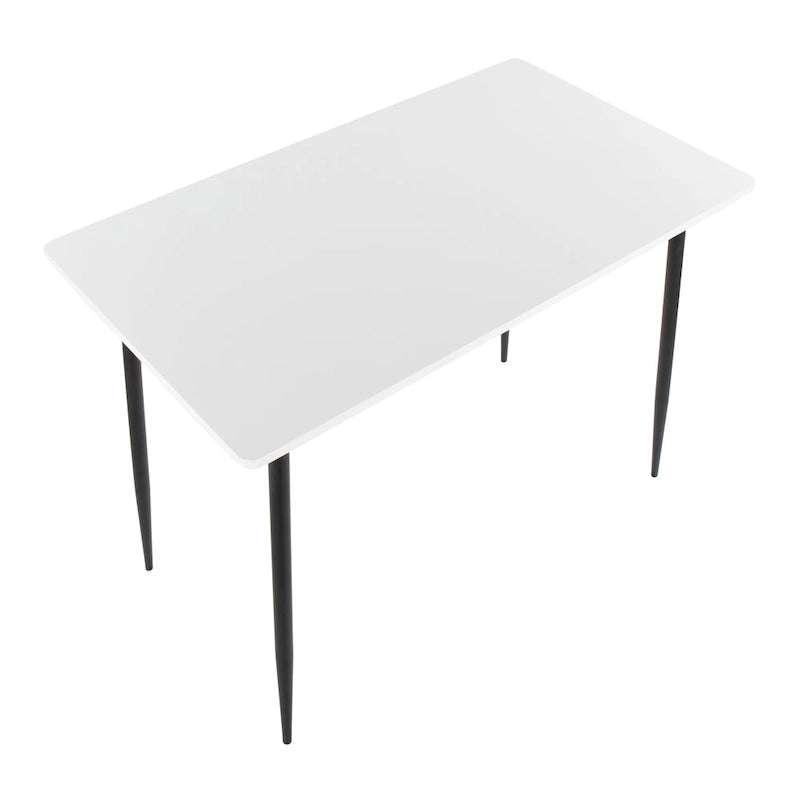 Counter Height Dining Table, Wood Top & Metal Legs, Seats 4 | Black/White, Chrome/Gold/Black