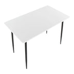 Counter Height Dining Table, Wood Top & Metal Legs, Seats 4 | Black/White, Chrome/Gold/Black