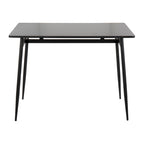 Counter Height Dining Table, Wood Top & Metal Legs, Seats 4 | Black/White, Chrome/Gold/Black