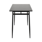 Counter Height Dining Table, Wood Top & Metal Legs, Seats 4 | Black/White, Chrome/Gold/Black