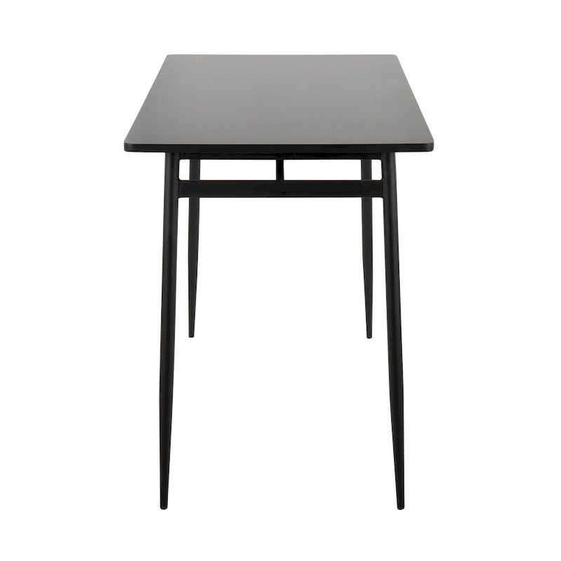 Counter Height Dining Table, Wood Top & Metal Legs, Seats 4 | Black/White, Chrome/Gold/Black